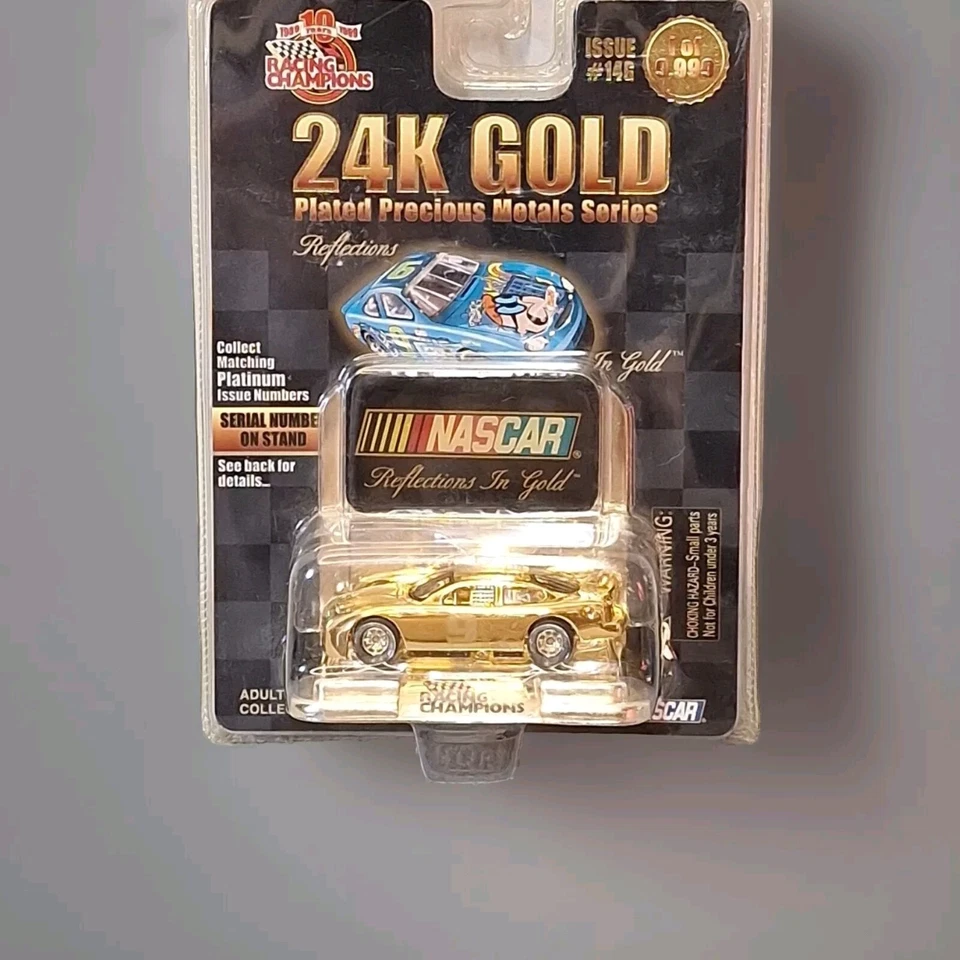 Racing Champions Nascar - Limited Edition - 24K Gold Plated Precious Metals Series - Chevrolet Monte Carlo #6 Diecast Car