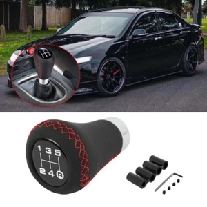 5 Speed Leather Manual Car Gear Shift Lever Shifter Stick Knob for Honda Accord - Picture 1 of 11