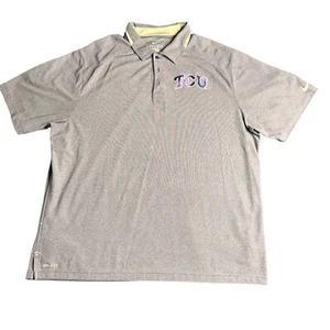TCU Horned Frogs Nike Poloshirt Herren 2XL Helllila Kurzarm Dri Fit - Bild 1 von 5