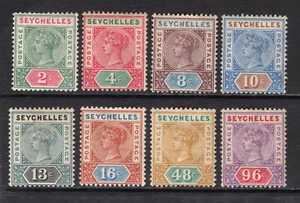 M19058 Seychelles 1890 SG1/8 - 1890 Definitives. Die I - Picture 1 of 1