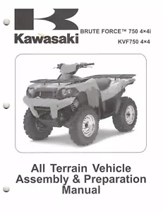 OEM Genuine Kawasaki New ATV Service/Assembly Manual KVF750 Brute Force 4x4 2008 - Foto 1 di 2