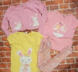 Gymboree Girls Easter Set Sz 7 Guc Leggings Are Play For Staining - Picture 1 of 1