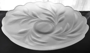 Cuenco consola central Indiana Glass Satin Willow Oleander Magnolia 12 1/2" con patas - Imagen 1 de 9
