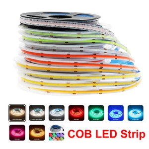 COB LED Strip Light High Density 320 480 528LEDs 12V/24V Flexible LED Strip RA90 - Picture 1 of 23