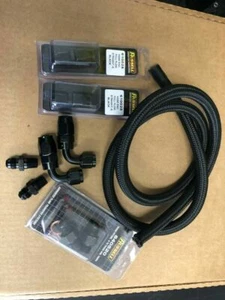 NEW Automatic Transmission Line Kit -6AN Black Braided Hose 46RE 518 Dodge - Bild 1 von 1