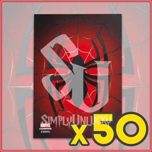 GAMEGENIC OFFICIAL MARVEL CHAMPIONS: Spider Man 50 Sleeves - Picture 1 of 2