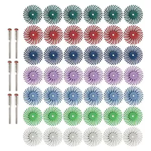 42 Piezas 25mm Cerdas Radiales Cepillo Disco Madera Joyería Pulido Rueda Herramienta Giratoria - Imagen 1 de 12