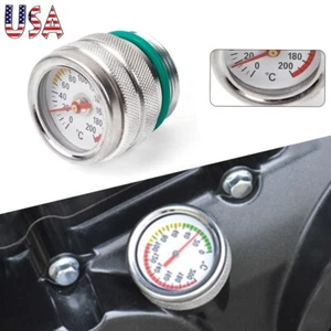 M30X1.5 Fuel Tank Cap w/Oil Temperature Gauge Engine Valve Cover Oil Filler Cap - Picture 1 of 11
