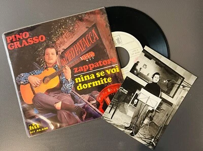 PINO GRASSO Raro 45 GIRI PROMOZIONALE + Cartolina ZAPPATORE NINA SE VOI DORMITE - Image 1 of 4