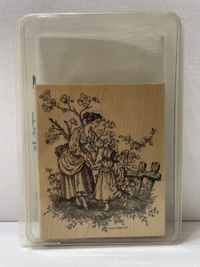 Stampin' Up! Serenity 2002 Victorian Mother Daughter Dancing Garden Fence Stamp - Picture 1 of 3