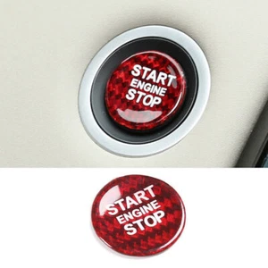 For Range Rover Evoque 12-19 Red Carbon Fiber Start Button Ignition Switch Trim - Picture 1 of 8