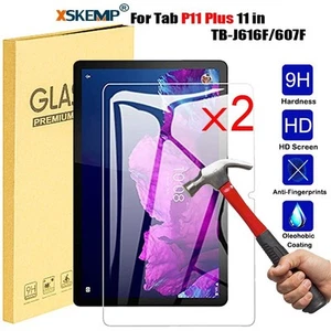 Lenovo Tab P11 Plus TB-J616F J607F Tempered Glass Screen Protector Cover 2PCS - Picture 1 of 14