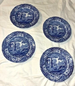 Set of 4 Spode Blue Italian 6.25 Inch Bread and Butter Plates - Blue/White - Picture 1 of 4