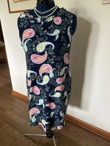 Talbots Paisley Cotton Dress Size Large, EUC - Picture 1 of 8