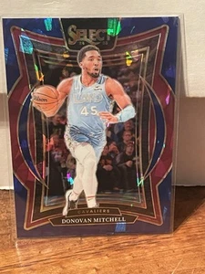 Baloncesto Select 2024-25 azul hielo agrietado Prizm Concourse 21 Donovan Mitchell - Imagen 1 de 2