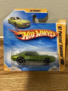 Hot Wheels 2010 #3 Models #3 1967 Pontiac Firebird 400 grün RAR kurze Packung  - Bild 1 von 2