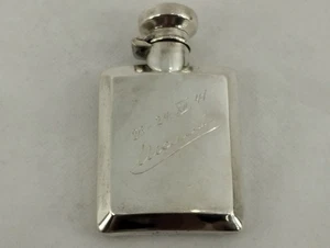 Art Deco Deutsche Punzen Silber 835 kleiner geschwungener Flachmann - Bild 1 von 14