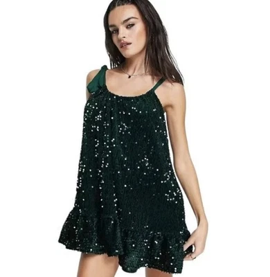Free People Sequin Mini Dress Size Medium NWOT - Image 1 of 4