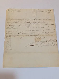 1784 Handwritten Financial Letter Signed by Wm Dick Edinburgh Scotland - Picture 1 of 5