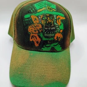 Malvado duende pintado a mano sombrero correa trasera camionero ala curva arte original - Imagen 1 de 7