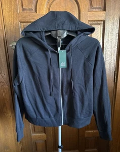 Wild Fable Women's Cropped Hoodie Zip Up Sweatshirt Black Size XL - Picture 1 of 8