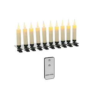 Gerson 2537500 Infrared Remote Control White LED Candles Set of 10 4.13 inch - Picture 1 of 3