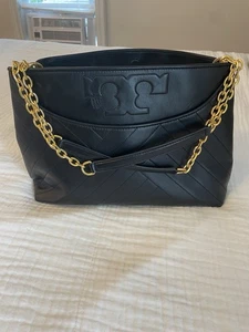 Tory Burch Alexa-Tasche gesteppt Leder – schwarz 13 Zoll - Bild 1 von 14