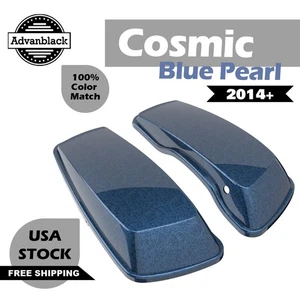 Cosmic Blue Pearl Saddlebag Lids for Harley Street Road Glide Special 2014 - Picture 1 of 11