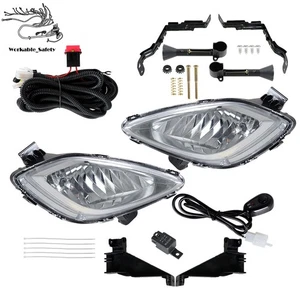 For Hyundai Elantra 2011-2013 Fog Lights Assy Pair w/Switch Kits Chrome - Picture 1 of 12
