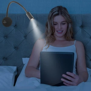 3 W LED Bedside Lamp Light Office Wall Flexible Rv Interior Reading - Picture 1 of 10
