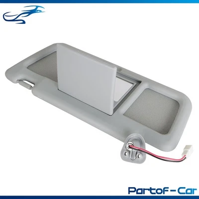 Sun Visor Driver Left Gray W/Lights Mirror FE88-69-320B-77 For Mazda RX8 04-2011 - Image 1 of 4