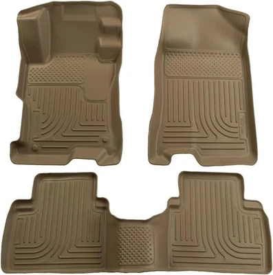Alfombrillas Husky Liners Weatherbeater aptas para Toyota Prius 2004-2009 - delanteras/segundas bronceadas Foto 1 de 2
