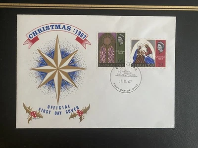 GIBRALTAR - QE II - CHRISTMAS 1967 FIRST DAY COVER - Image 1 of 3