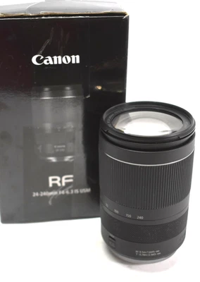 Canon RF 24-240mm F/4-6.3 IS USM Lens MISSING LENS CAPS Does Not Focus - Image 1 of 4