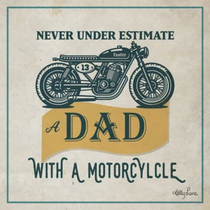 French Country Canvas Print Dads With A Motorcycle 20x20cm - Bild 1 von 1