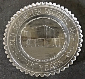 Old Rochester Regional High School, Mattapoisett, Marion MA Pairpoint Glass Cup - Picture 1 of 6