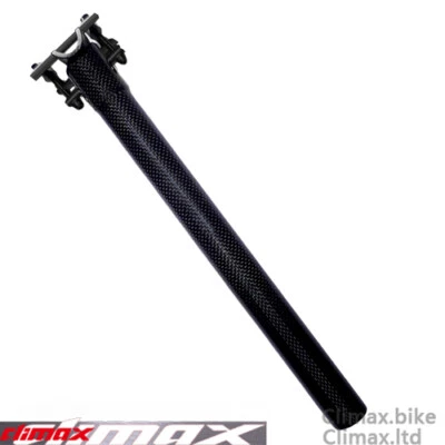 BICICLETA DE CARRETERA CLIMAX TIJA DE SILLÍN TIJA DE SILLÍN BRILLO Carbono 31,6 mm 350 mm SB0 NEGRO sin logotipo Foto 1 de 4