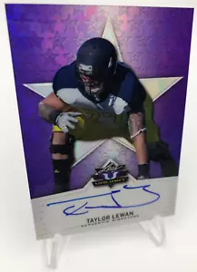 TAYLOR LEWAN ROOKIE AUTO Card 2014 Leaf VALIANT PURPLE RARE/25 TITANS MICHIGAN - Picture 1 of 10