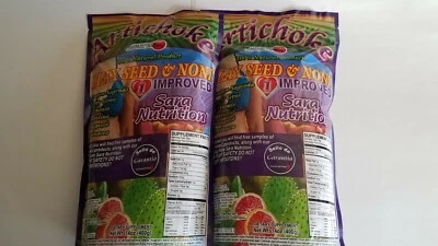 2 semillas de lino y alcachofa de noni 14 oz ea 12/2027 Linaza Noni nuevas 100 % originales Foto 1 de 3
