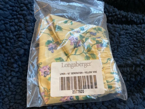 Longaberger Liner- 10” Generation- Yellow Vine- 2377920 Cover