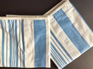 Ralph Lauren Catalina Island Standard Pillow Sham 2pc Blue Stripe Button Close - Picture 1 of 8