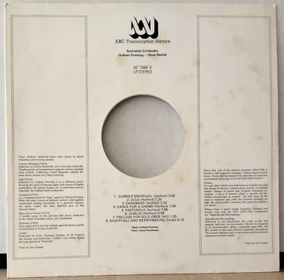 ABC AC 1049 AUSTRALIAN COMPOSERS TRANSCRIPTION POWNING Oboe HOLFORD HILL KAY LP - Image 1 of 4