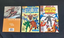 IRON MAN 3PC #1,8,13(8.0)WHAT IF ARMOR WARS,WHAT TRAITOR,CIVIL WAR(1988,89,2006)