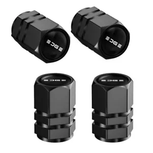 4 Pieces For Ford EDGE Black Tire Valve Stem Caps Car Tires Air Caps - Picture 1 of 5