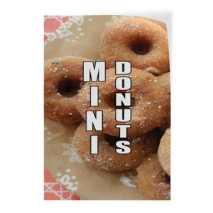Door Decals Vertical Vinyl Stickers Multiple Sizes Mini Donuts Food and Drink - Picture 1 of 6