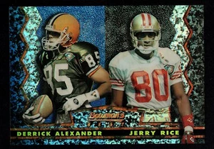1994 Bowman's Best Refractor #27 Jerry Rice HOF Derrick Alexander MINT 3022 - Picture 1 of 2