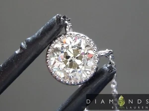 Diamantes brillantes europeos antiguos R9859 de 0,58 quilates L SI1 de Lauren - Imagen 1 de 6