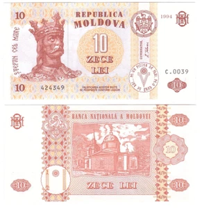 Moldova - 10 Lei 1994 UNC P. 10a Lemberg-Zp - Picture 1 of 1