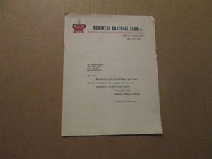 Membrete del equipo de la Liga Internacional de los Reales de Montreal de colección desaparecido con fecha 1953 - Imagen 1 de 1