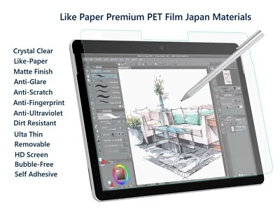Paper Feel Matte Film Anti-Glare Screen For Microsoft Go 10 In. 2018 Model 1824 - Image 1 of 4
